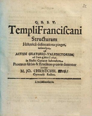 Templi Franciscani structura