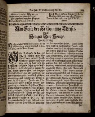 Am Feste der Erscheinung Christi, Oder Heiligen Drey Könige – Am vierdten Sonntage nach der Erscheinung Christi