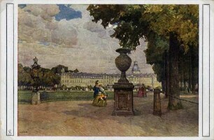 Postkartensammlung Weis mit Ansichten Karlsruhes. Schloss