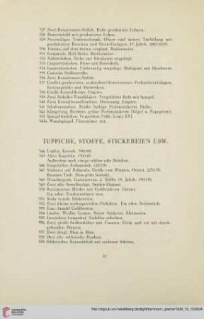 Teppiche, Stoffe, Stickereien usw. (Nr.544-559)