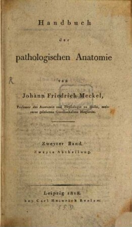 Handbuch der pathologischen Anatomie. 2,2