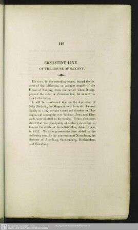 Ernestine Line Of The House Of Saxony