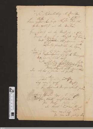 Der Mensch (Kaum sproßten ...) : [Ausz.]; Verse 1-16 und Schluss; [StA 1,263/577]