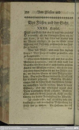 Von Flüssen und Gicht. XXXII.Kapitel