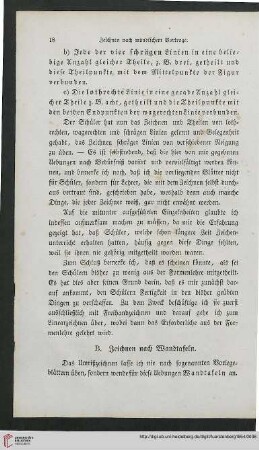 B. Zeichnen nach Wandtafeln