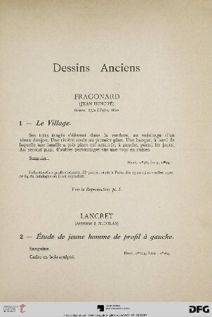 Dessins anciens (Nr. 1-3)