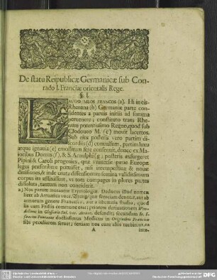 De statu Reipublicae Germanicae sub Conrado I. Franciae orientalis Rege