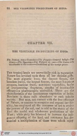 Chapter VII: The Vegetable Productions of India