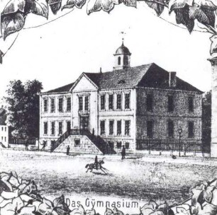 Das Gymnasium. Detmold. Leopoldstraße. Papierabzug