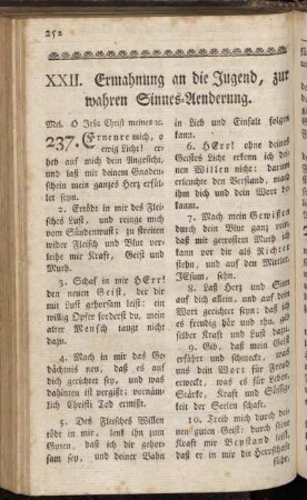 XXII. Ermahnung an die Jugend, zur wahren Sinnes-Aenderung. - XXIII. Von der Heiligen Taufe.