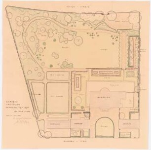 Haus Herz, Berlin-Dahlem Umbau zu Haus Himmler: Gartenlageplan 1:250