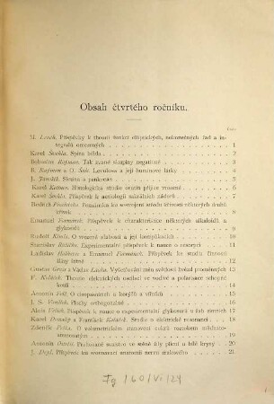 Rozpravy České Akademie Císaře Františka Josefa pro Vědy, Slovesnost a Umění. 4. 1895
