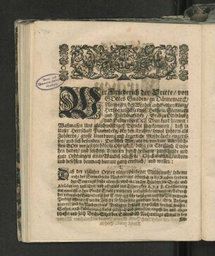 [Königliche Dännemarkische Kirchen=Constitution In der Herrschafft Pinneberg.]