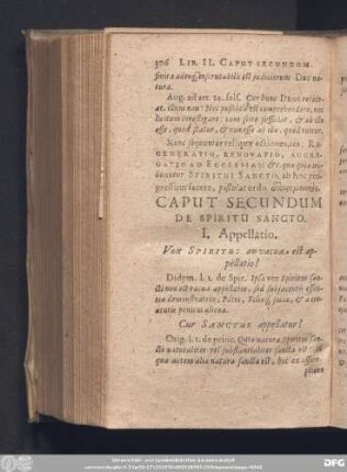Caput Secundum De Spiritu Sancto.