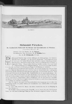 Heilanstalt Pützchen. Dr. Gudden´sche Heilanstalt für Nerven- und Gemütskranke zu Pützchen
