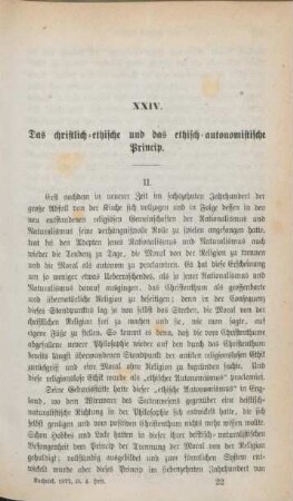 337-351 Das christlich-ethische und das ethisch-autnomistische Princip
