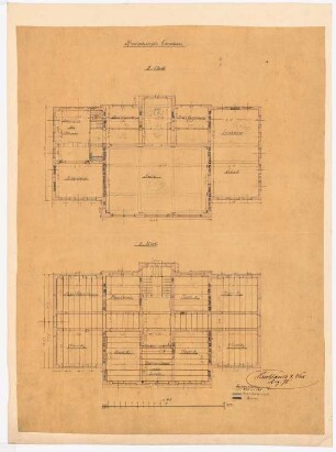 Realschule, Dirschau: Grundriss 1. OG, 2. OG