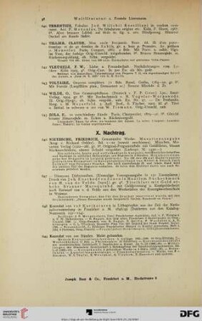 X. Nachtrag (Nr. 646-649)