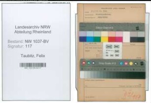 Entnazifizierung Felix Taubitz , geb. 20.09.1889 (Oberstudiendirektor)