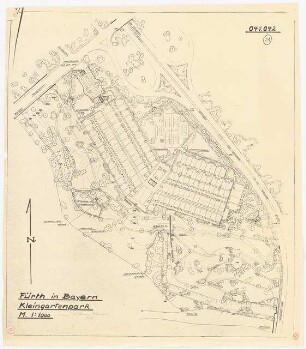 Kleingartenpark, Fürth: Grundriss 1:1000