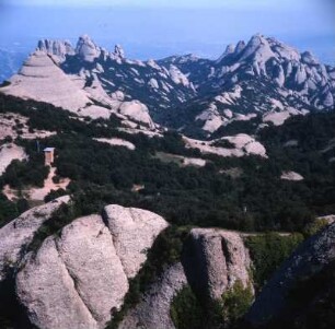 Spanien. Montserratgebirge oberhalb Vale Malo