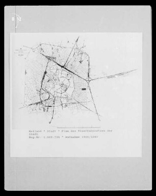 Mailand, Plan des Eisenbahnnetzes