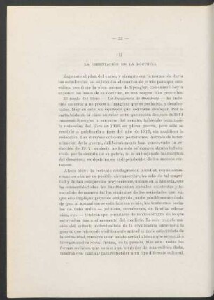 II - La orientación de la doctrina