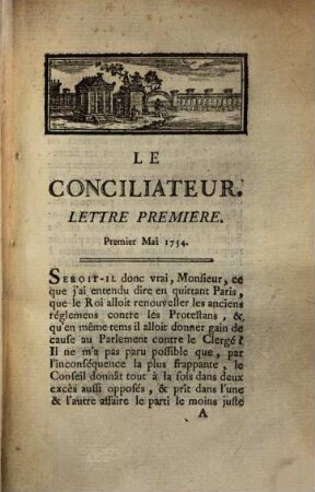 Le Conciliateur Ou Lettres D'Un Ecclésiastique A Un Magistrat Sur Les Affaires Présentes