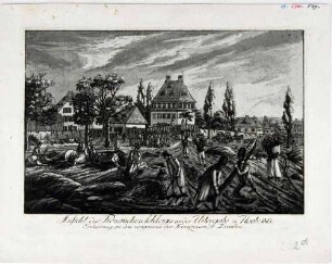 Ansicht des Pirnaischen Schlages vor der Übergabe im November 1813