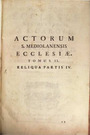 Acta Ecclesiae Mediolanensis, 2