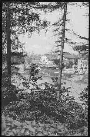 Rochlitz. Muldenbrücke und Schloss