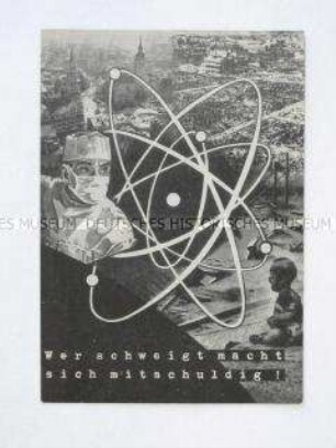 Illustrierte Propagandaschrift der Friedensbewegung Bayern gegen die atomare Aufrüstung der Bundesrepublik