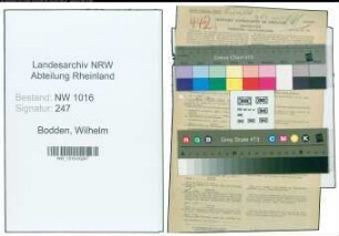Entnazifizierung Wilhelm Bodden , geb. 16.01.1910 (Postschaffner)