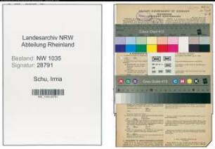 Entnazifizierung Irma Schu , geb. 28.11.1906 ()