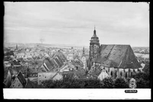 Blick auf Pirna mit Marienkirche