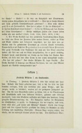 Lektion 7. Friedrich Wilhelm I. als Landesvater