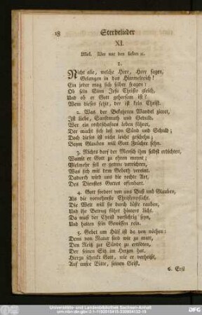XI. Mel. Wer nur den lieben [et]c.