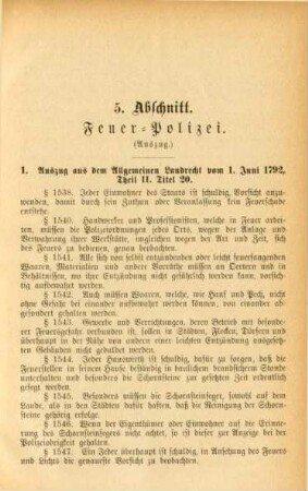5. Abschnitt. Feuer-Polizei