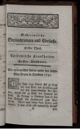 Erster Theil. Epidemische Krankheiten.