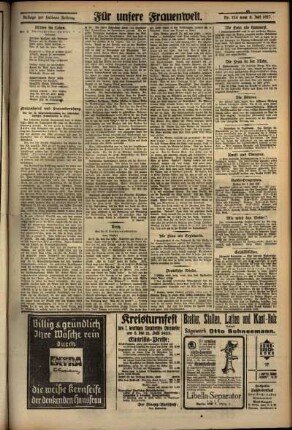 Zweite Ausgabe vom Freitag, den 08. Juli 1927.