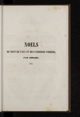 Noels De Pont-De-Vaux Et Des Paroisses Voisines, Par Borjon