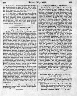 Aufschluss über die Erklärung in No. 15. April 1833. S. 133.