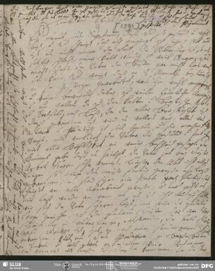 Eigenh. Brief von Johanna Christiane Erdmuthe Schlegel an August Wilhelm von Schlegel, Hannover, 1791