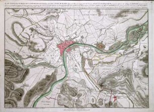 WHK 32 Krieg mit Frankreich 1792-1805: Topographische Karte der Umgebung von Basel mit dem Lauf des Rheins