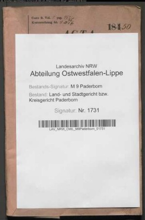 Erblasser: Oeken, Catharina: