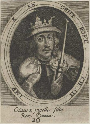 Bildnis von Olaf I., König der Dänen