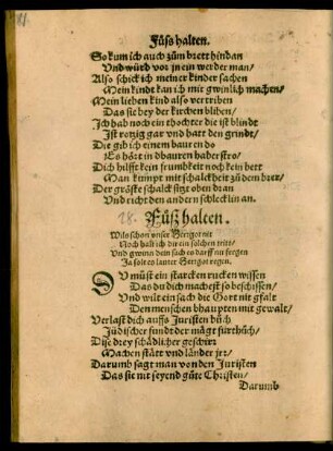 Fuß halten.
