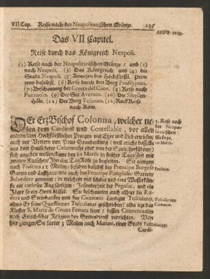 Das VII Capitel. Reise durch das Königreich Neapoli.