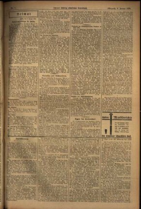 Zweite Ausgabe vom Mittwoch, den 09. Januar 1929.