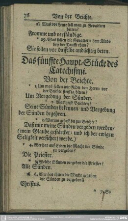 Das fünffte Haupt-Stücke des Catechismi